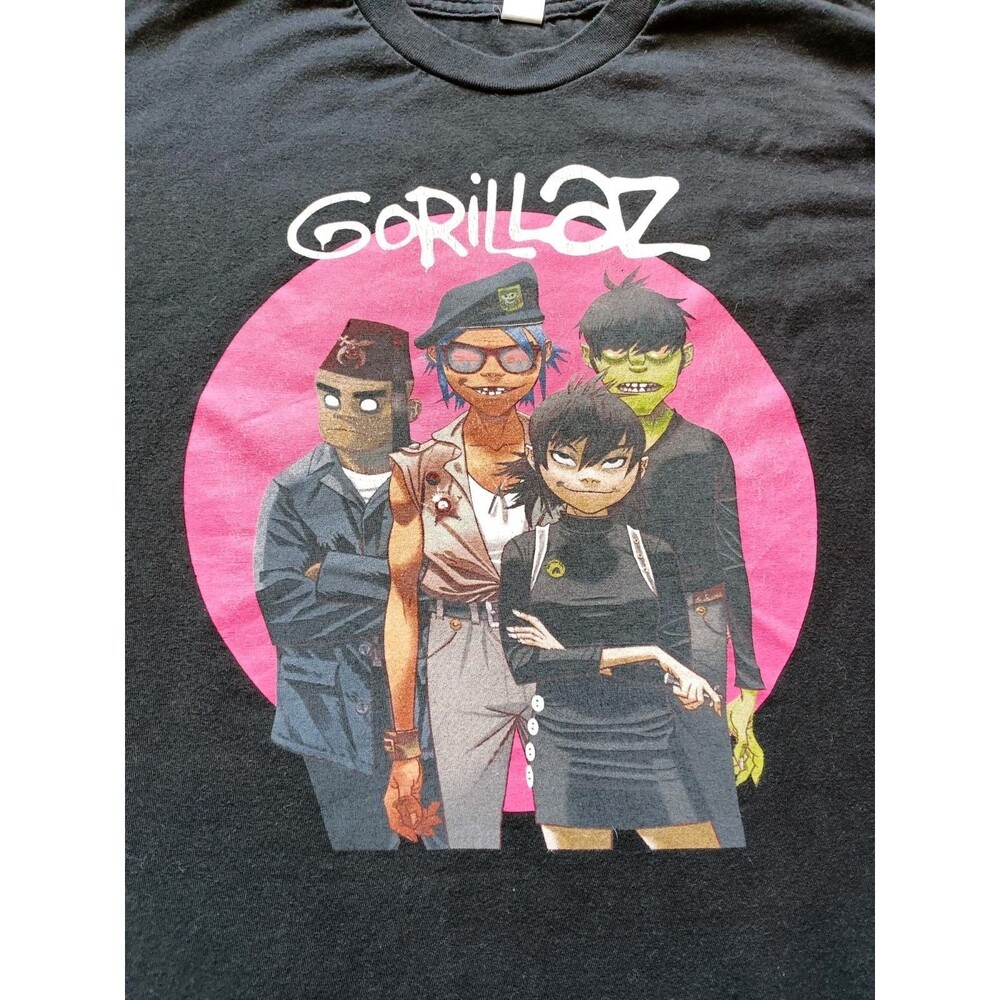 Gorillaz T-Shirt Men's Size Medium Graphic Print Black Shirt - Picture 2 of 6